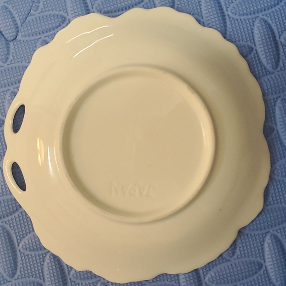 Bonbon Dish w/ Strawberry Grape Design- Fruit Harvest Decor- Japan Trinket Plate - Picture 2 of 3